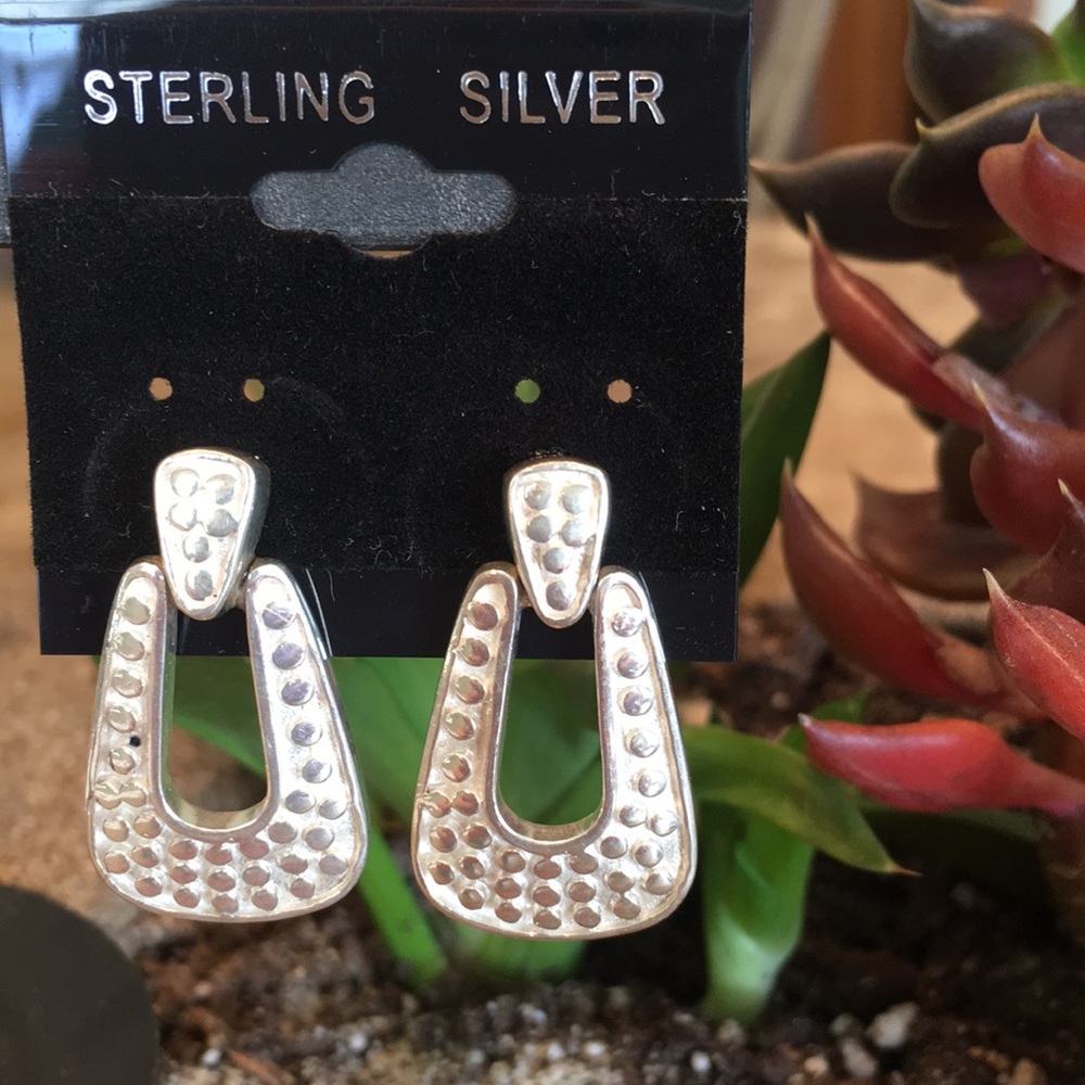 Sterling silver earrings 1-1/4” long